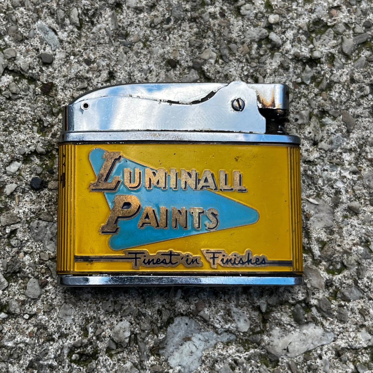1960s Luminall Paints “Finest in Finishes” flat lighter.