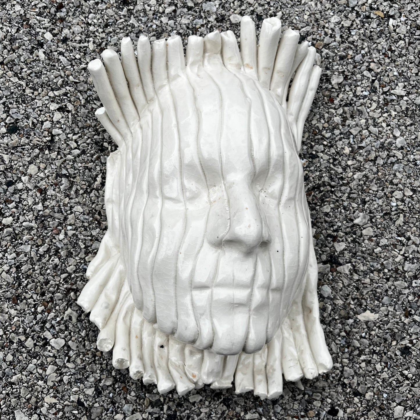 90s Hand crafted clay “Death mask”.