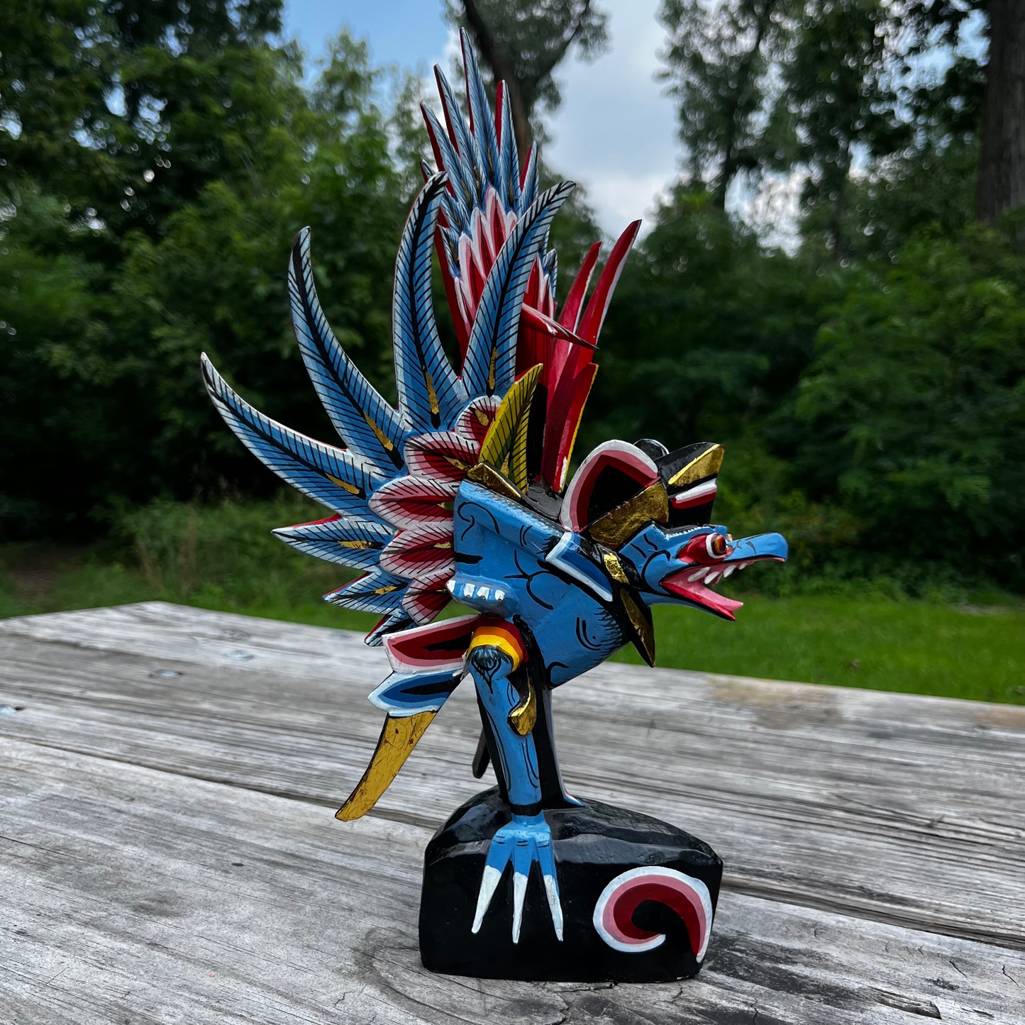 Vintage Balinese Garuda wood carving.
