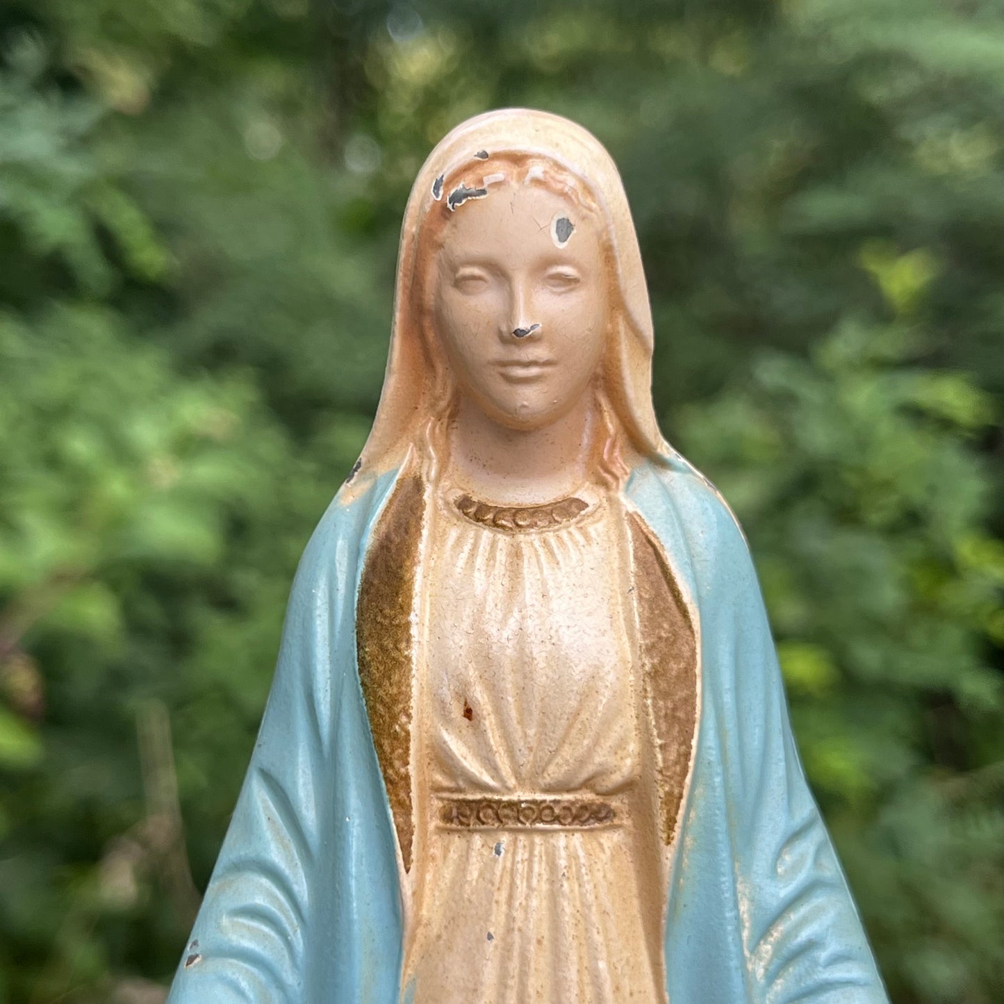 Vintage cast Mother Mary statue.