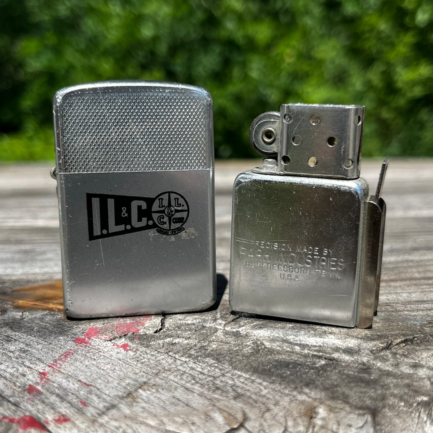 Vintage I.L.C. flip lighter.
