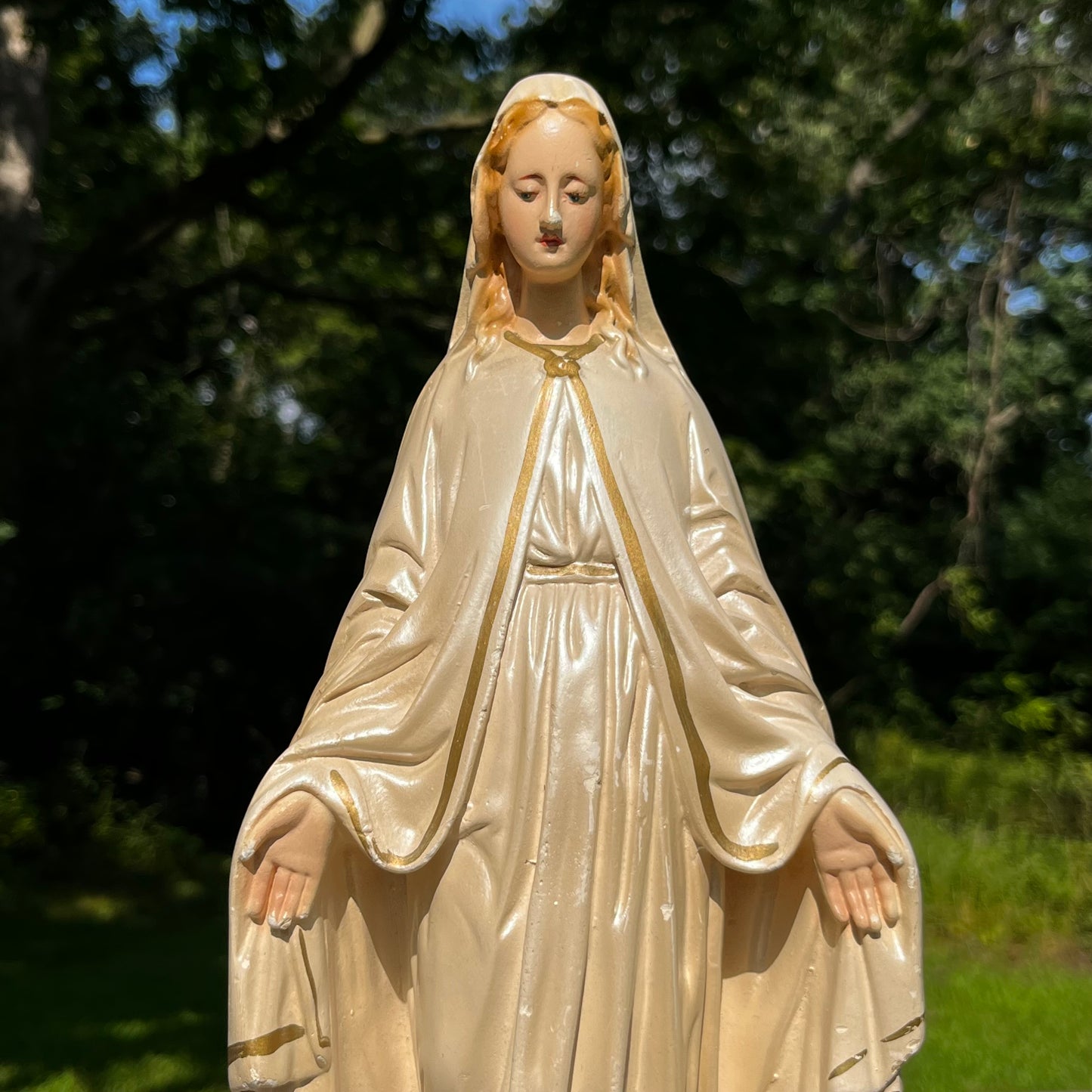 Vintage chalkware Mother Mary.