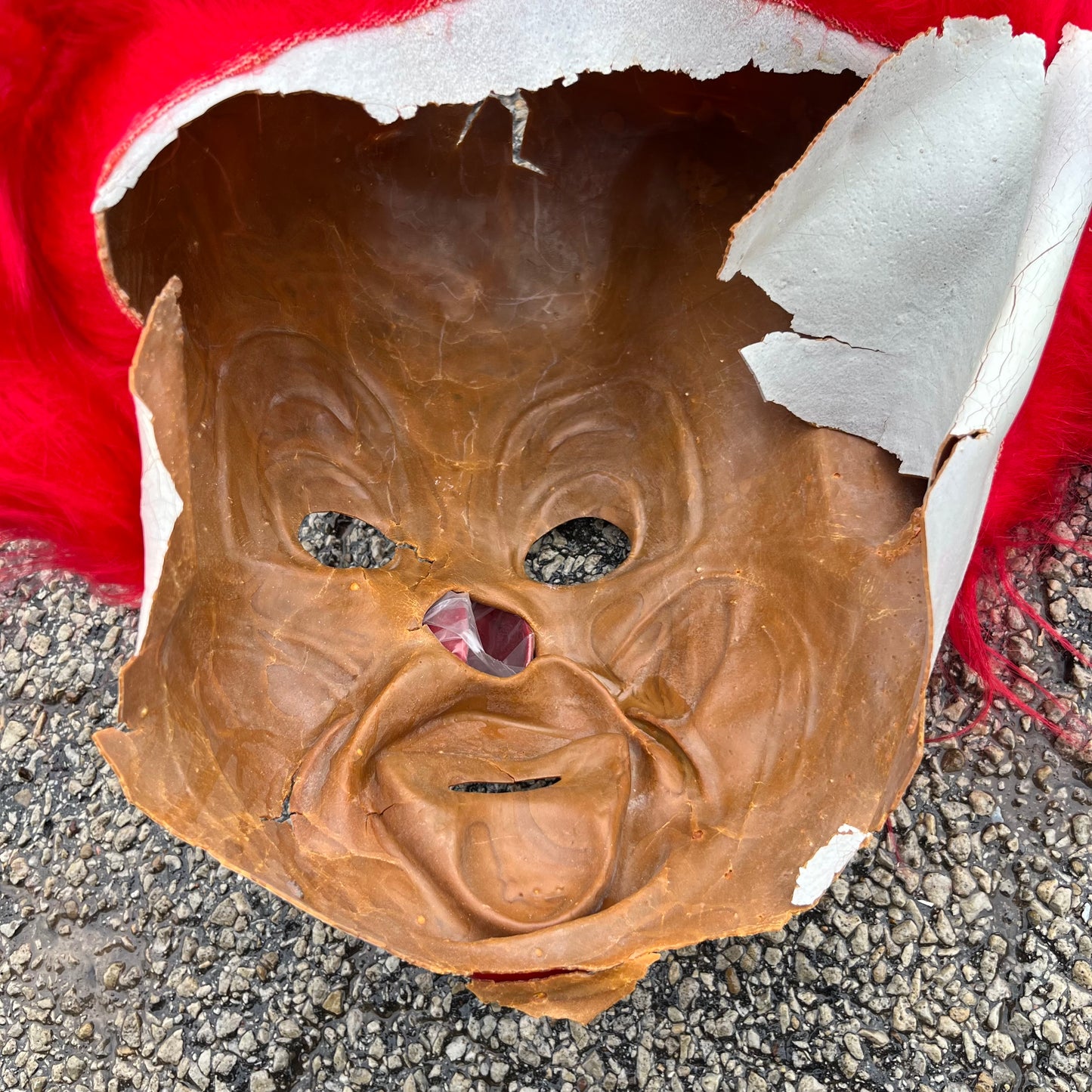 1980s Bozo the clown halloween mask.