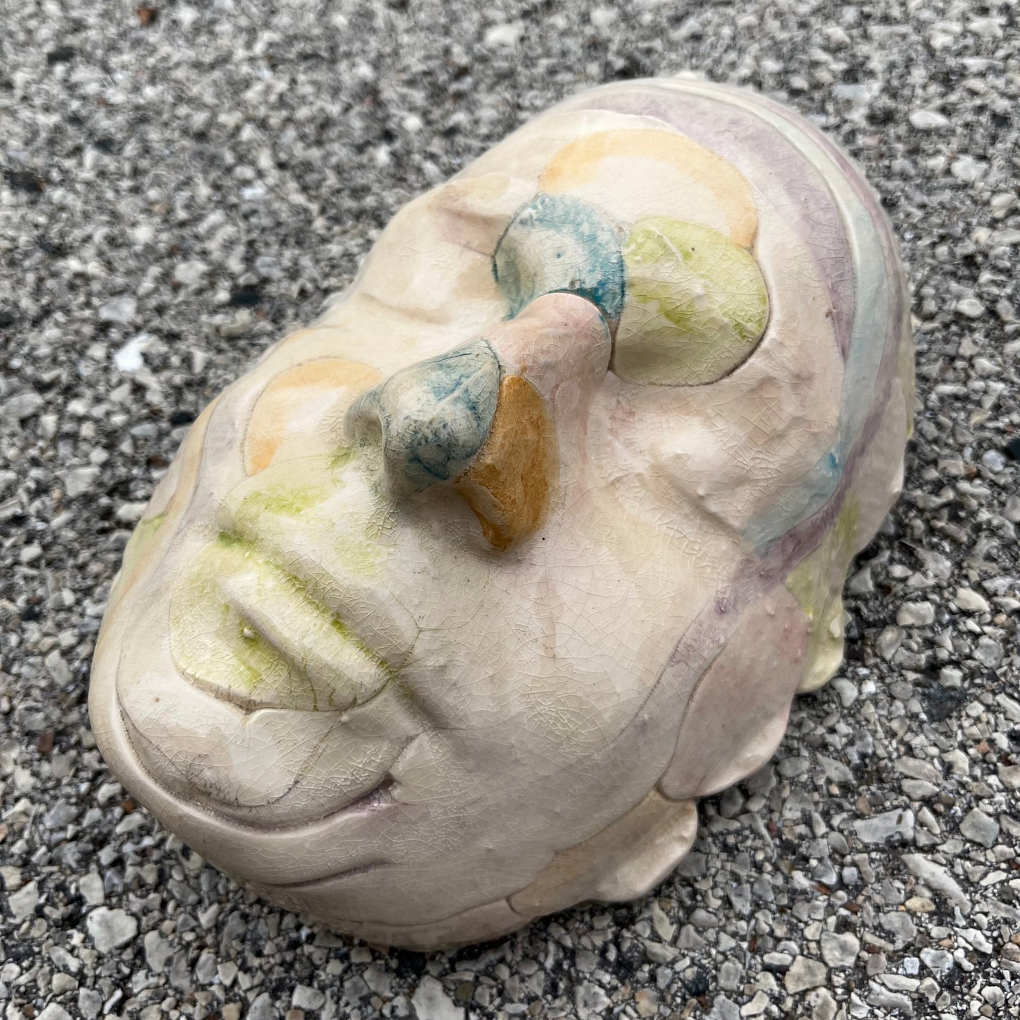 90s Hand crafted clay “Death mask”.