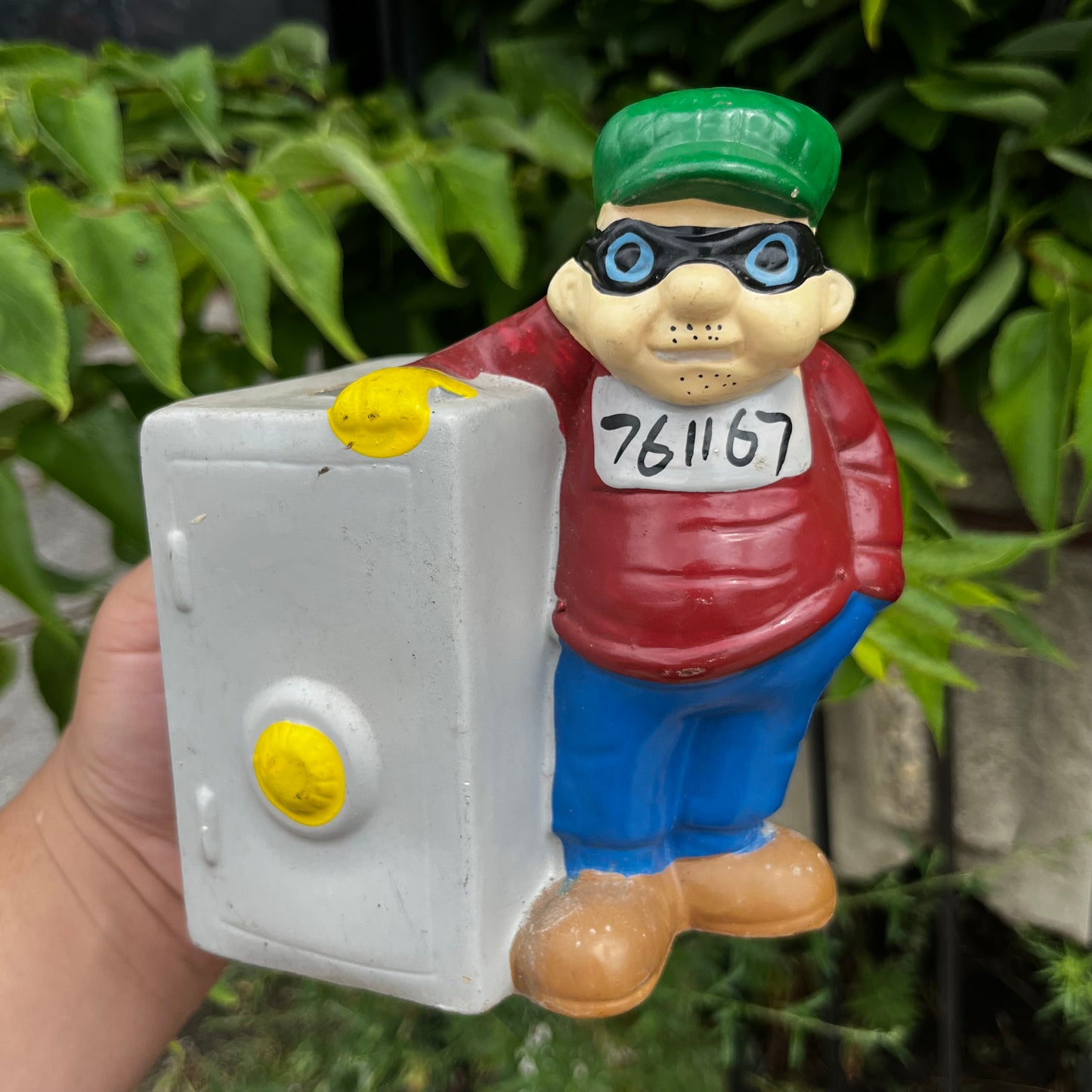 Vintage Burglar coin bank.
