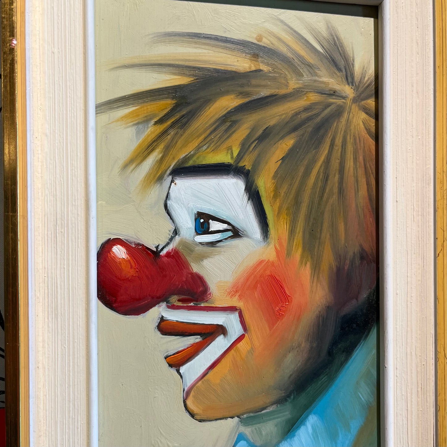 1980s Original clown painting.