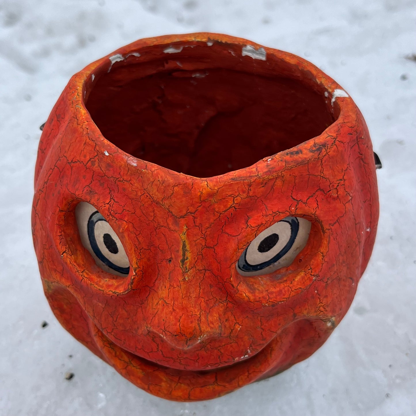 Vintage Paper mache pumpkin head.