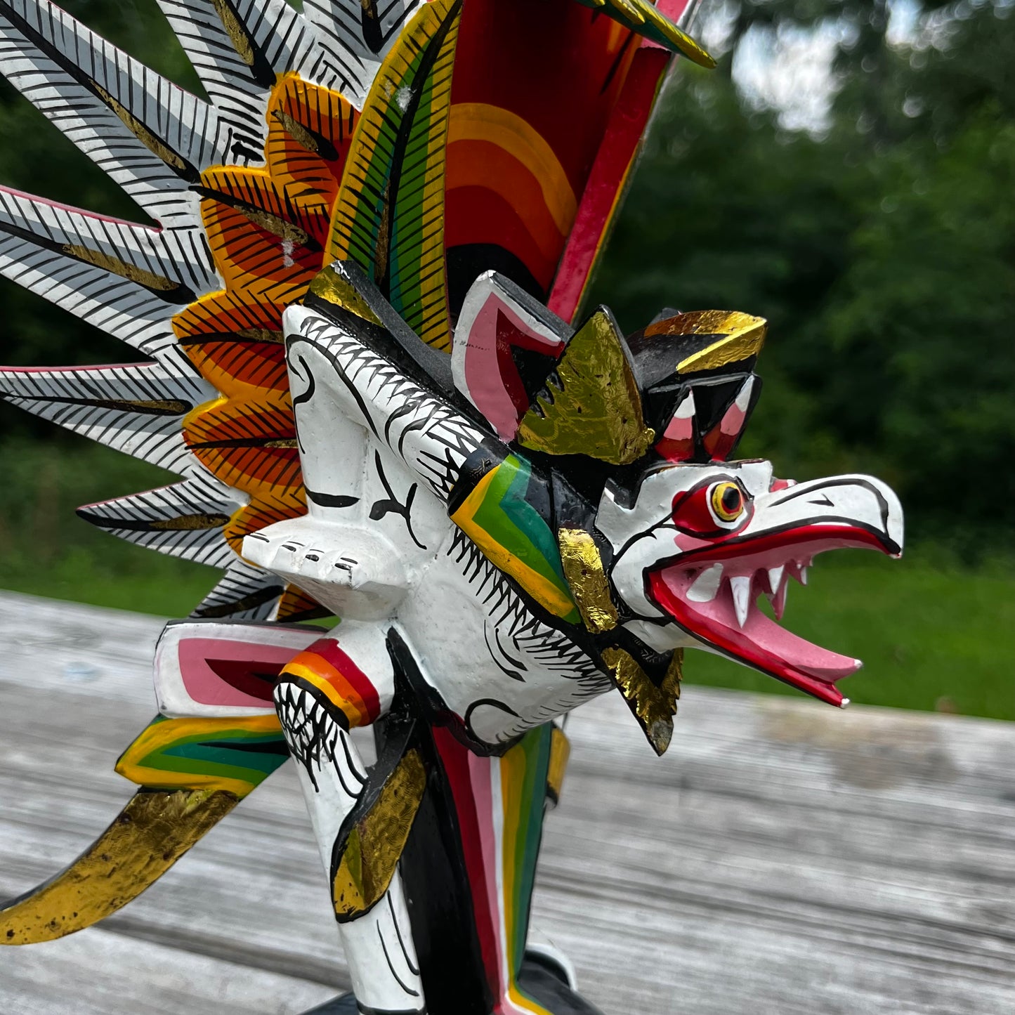 Vintage Balinese Garuda wood carving.