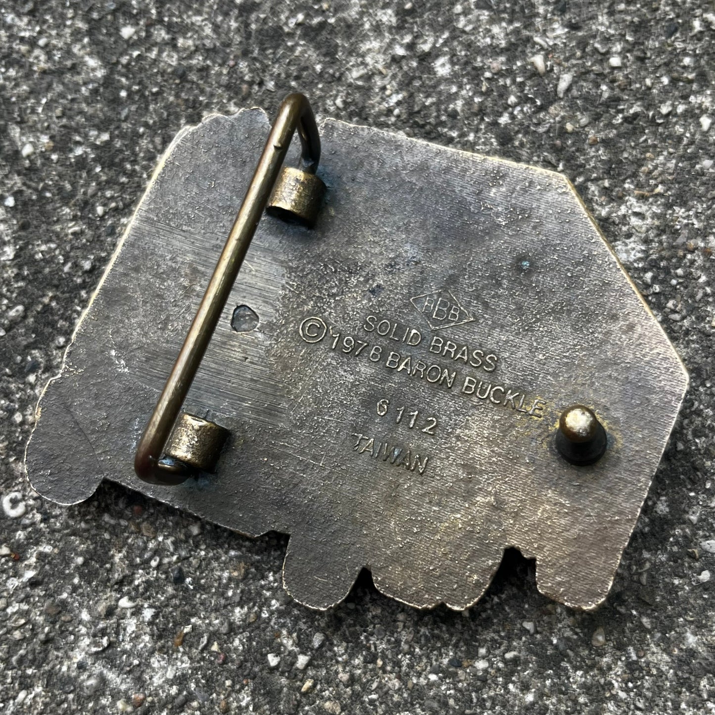 1978 Brass Trucker belt buckle.