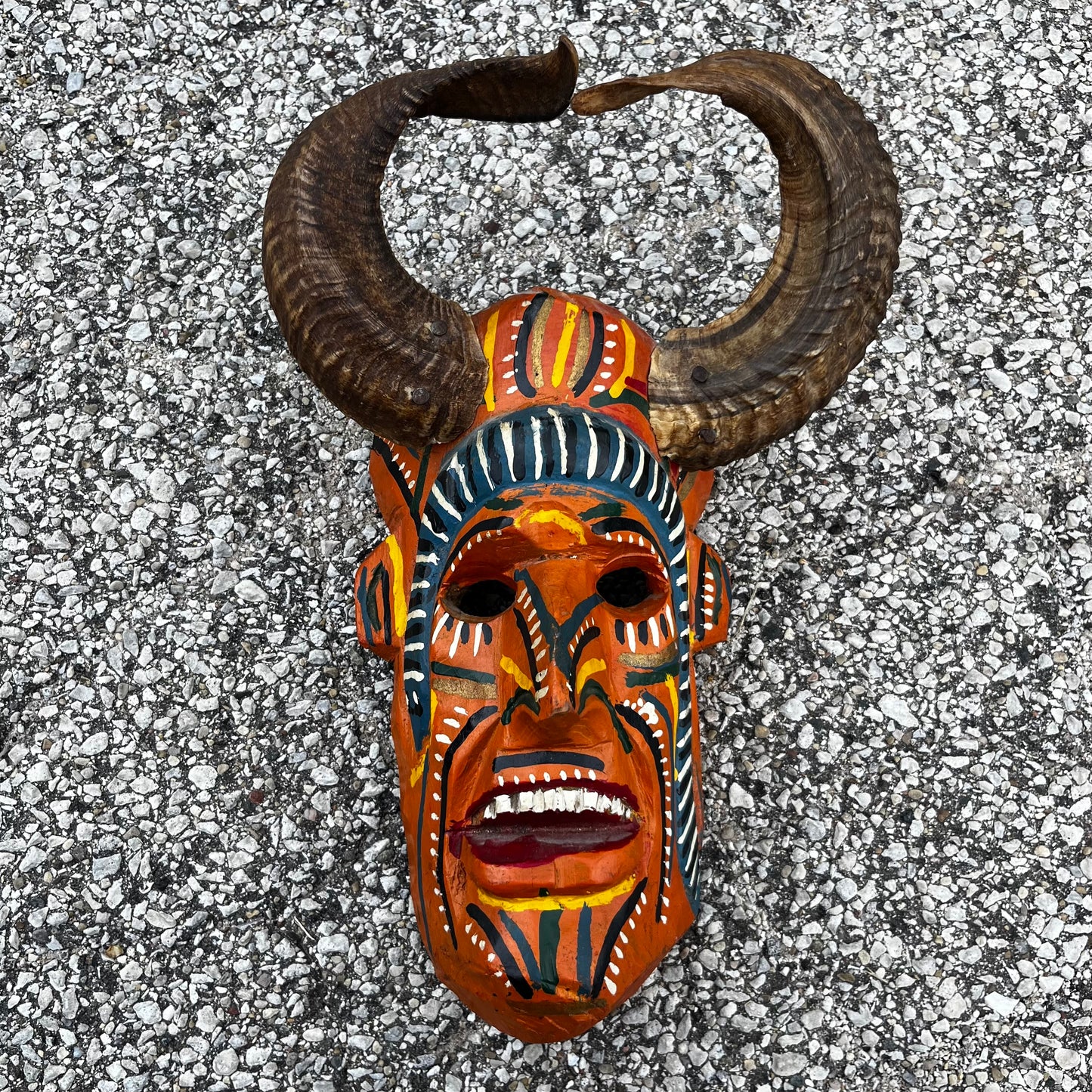 Vintage Guatemalan Diablo mask.