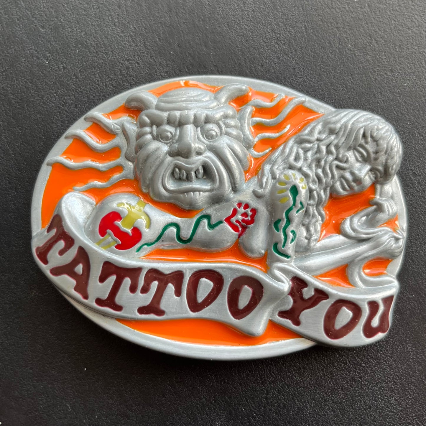 90s Tattoo You belt buckle.