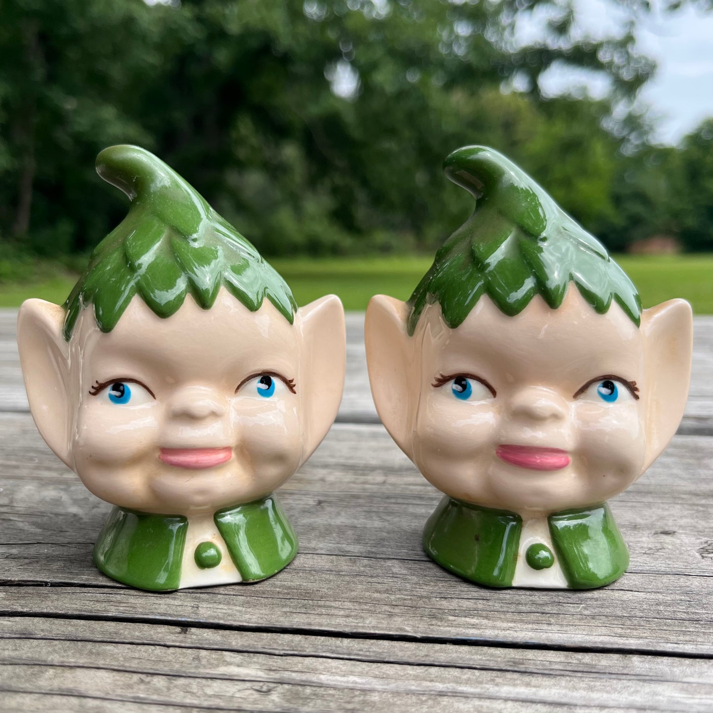 Vintage pixie salt n’ pepper shakers.