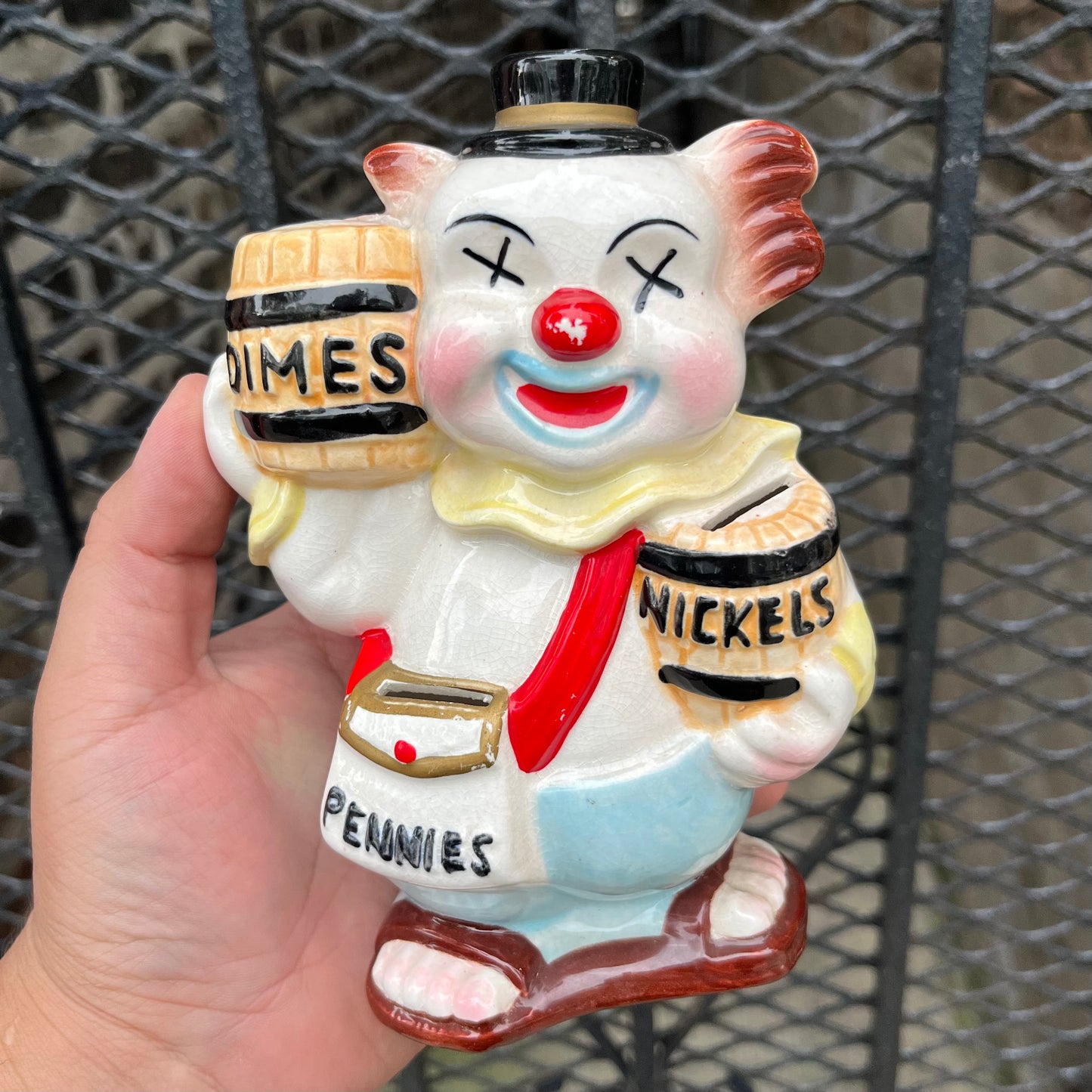 1968 Ceramic clown coin bank.