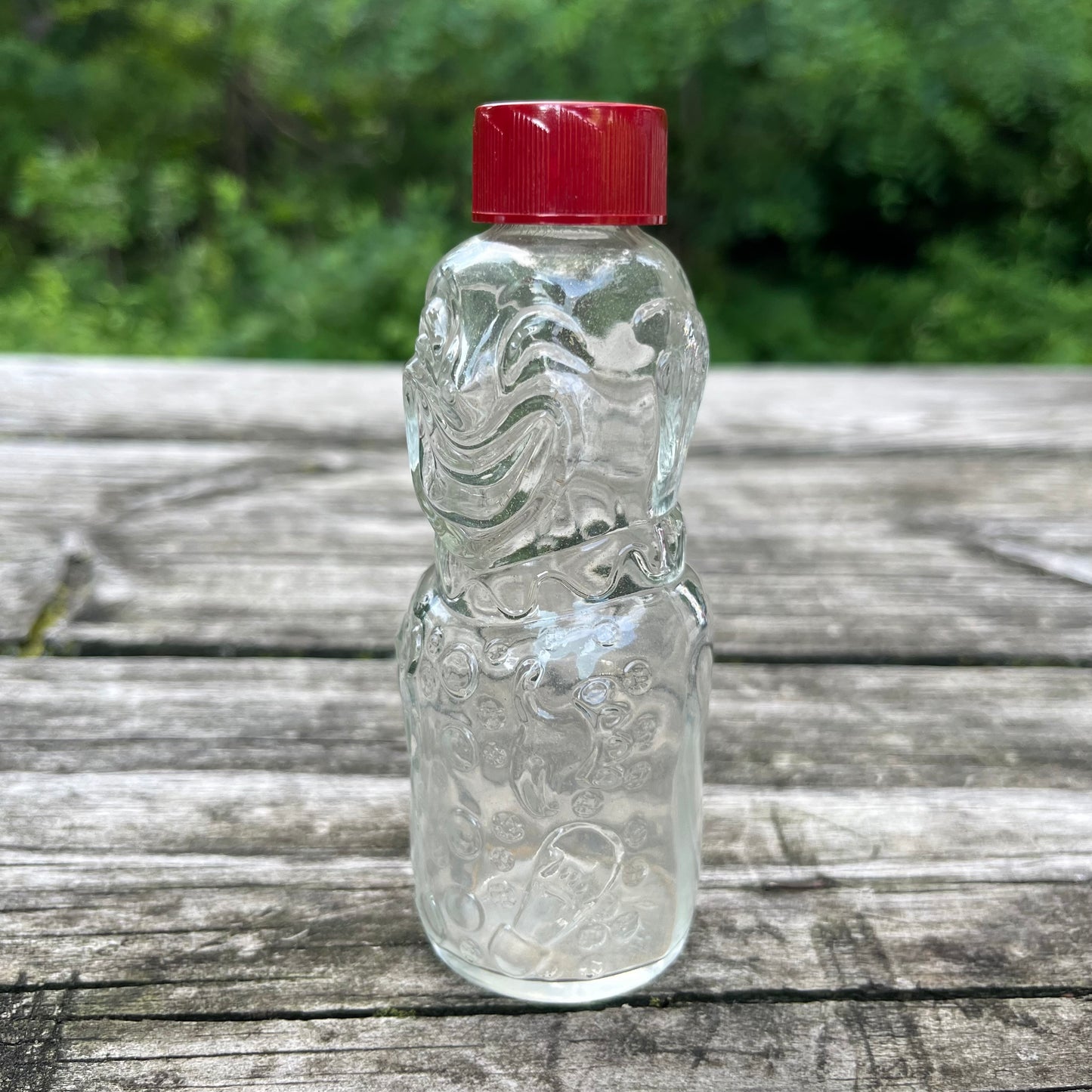 Vintage Brockway glass clown jar.