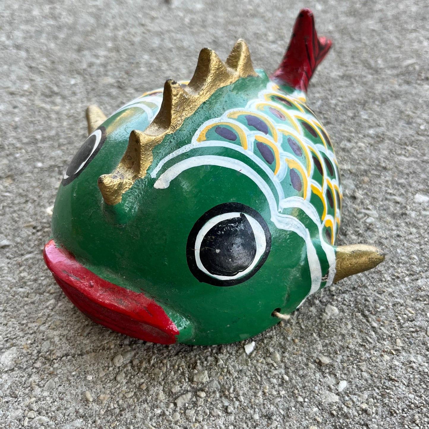 Vintage Mexican coconut fish.