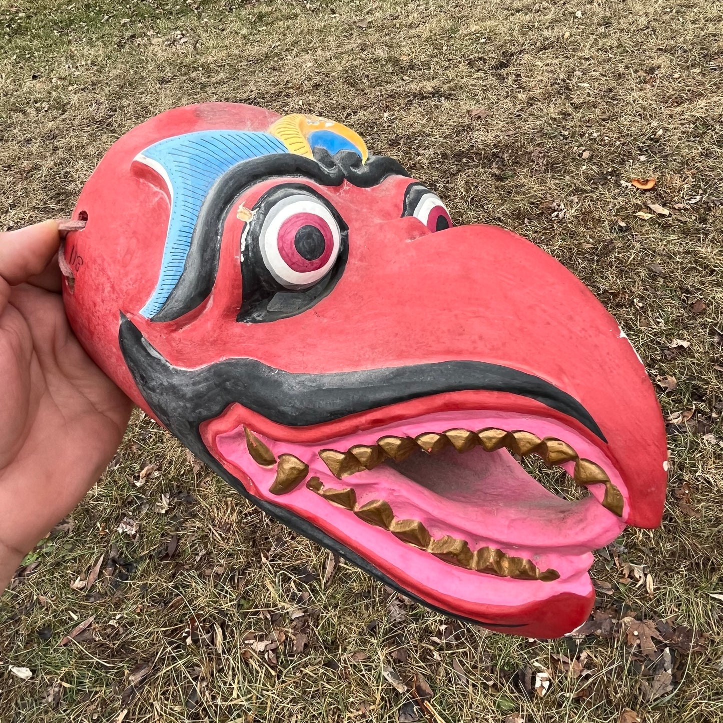 Vintage Balinese Garuda wood carving.