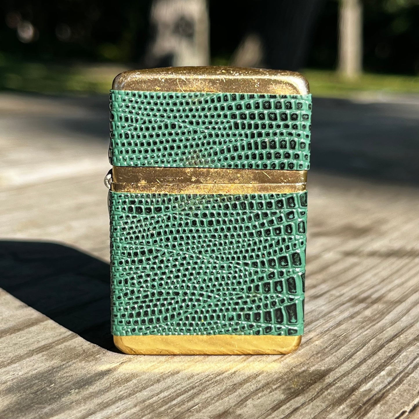 1960s Gator skin flip lighter.