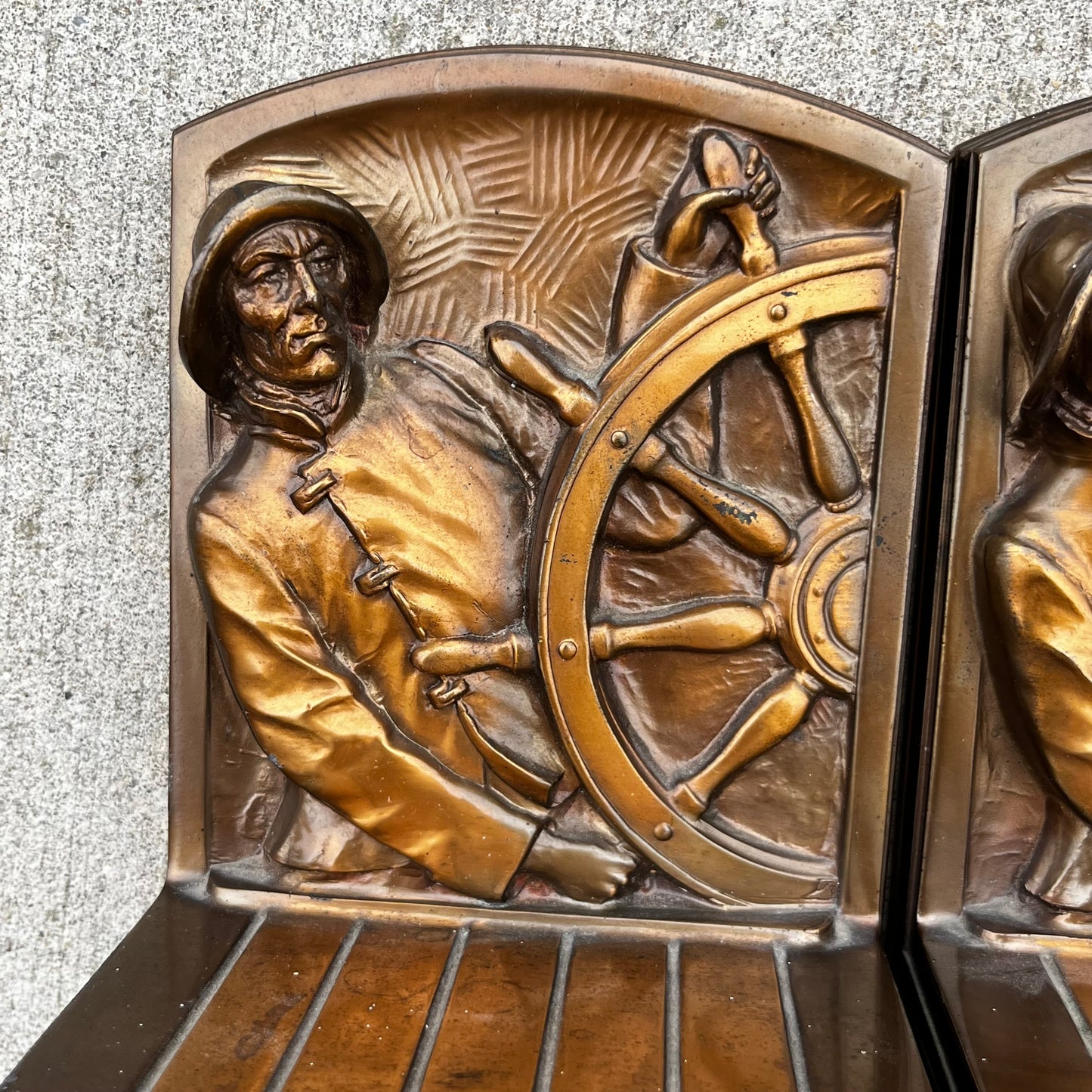 Vintage Sea captain book ends.