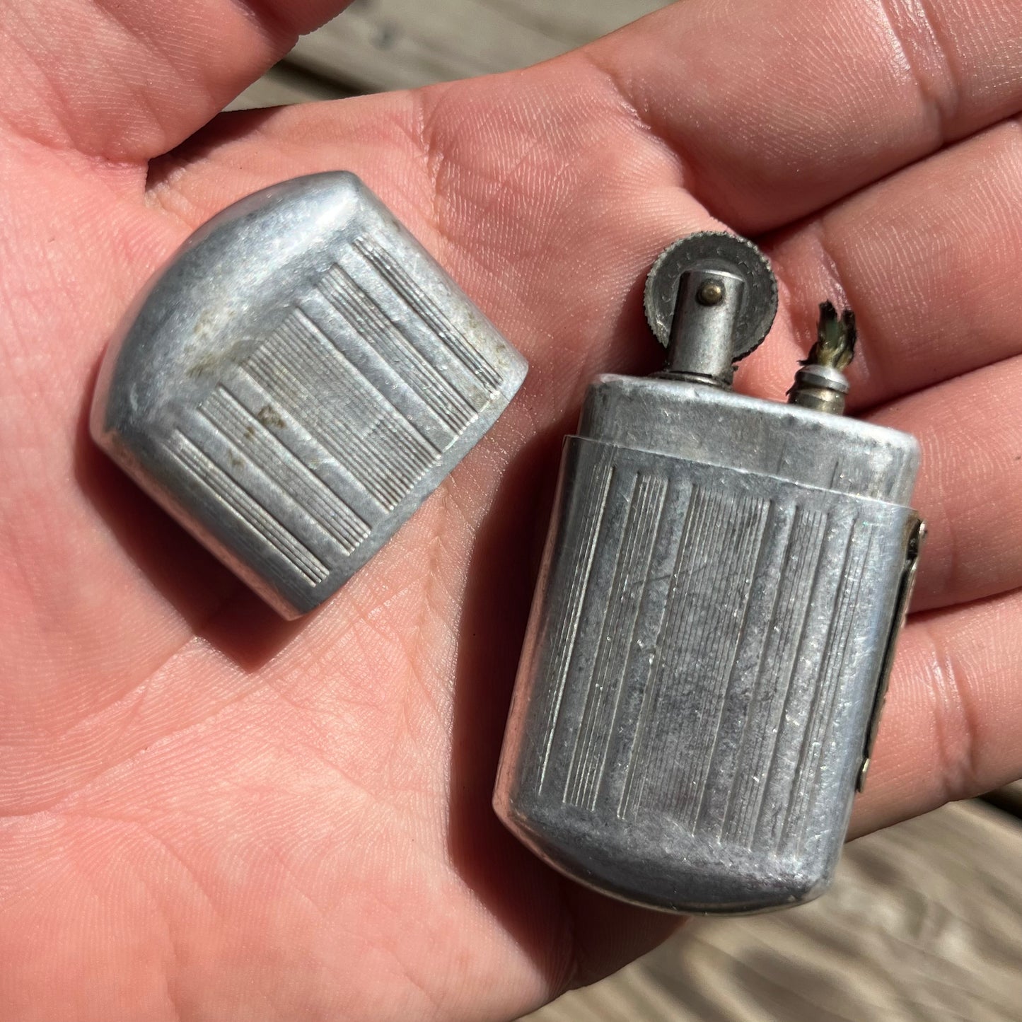 1930s Ministere Finances trench art lighter.