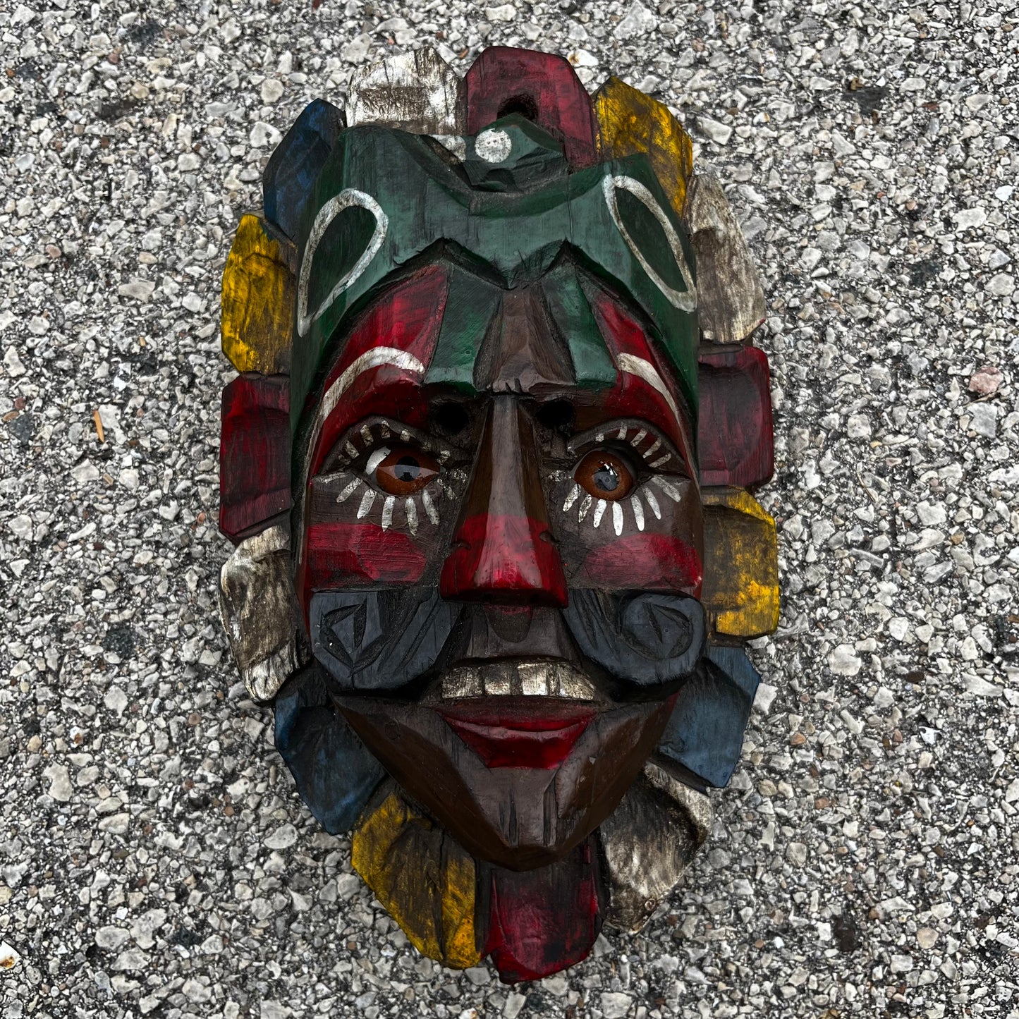 Vintage hand crafted Guatemalan dance mask.