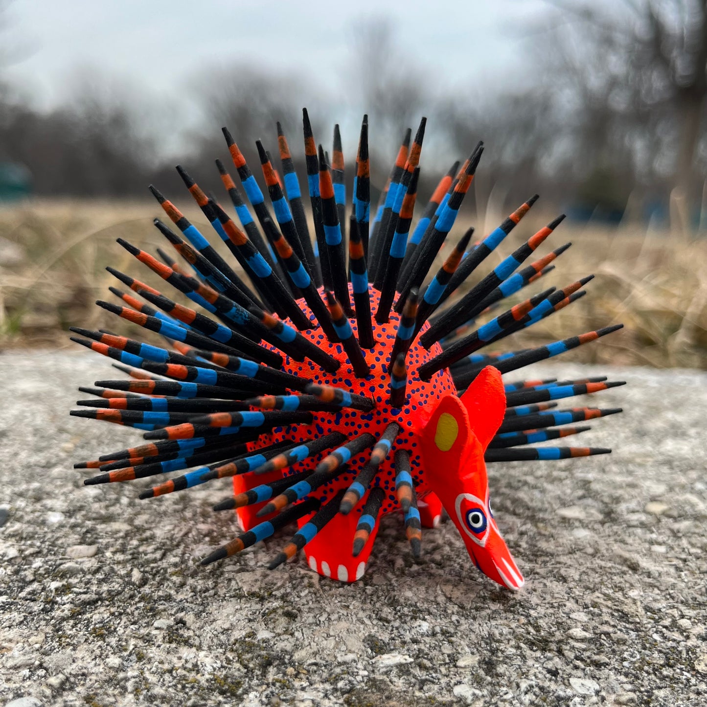 Vintage Oaxacan porcupine alebrije.