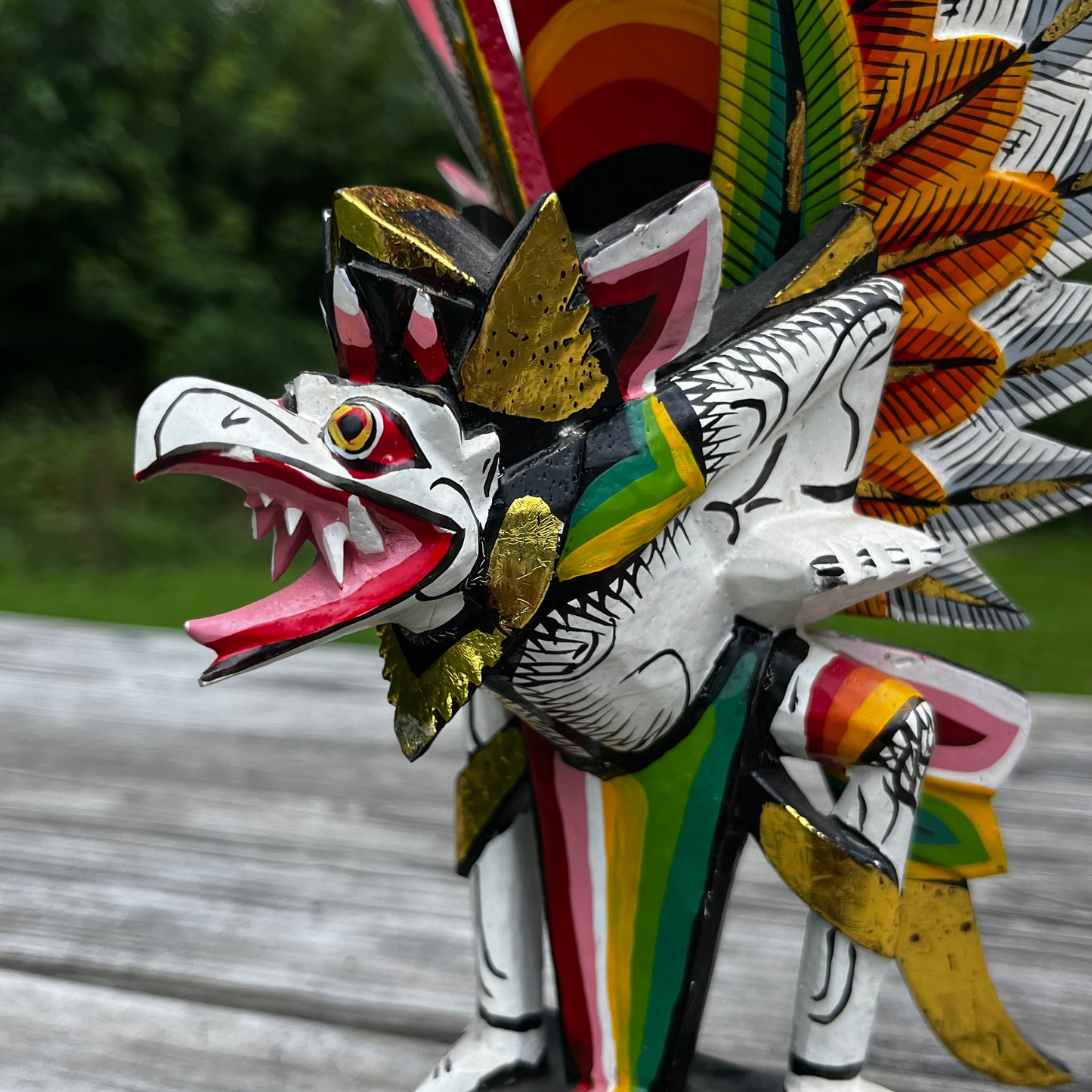 Vintage Balinese Garuda wood carving.