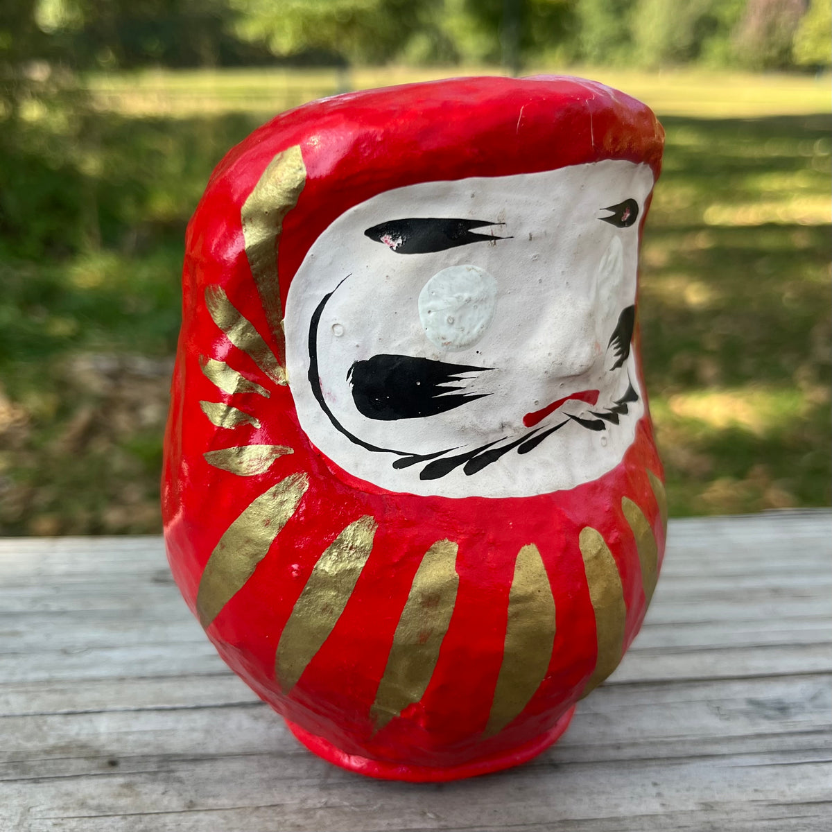 Vintage paper mache Daruma doll.