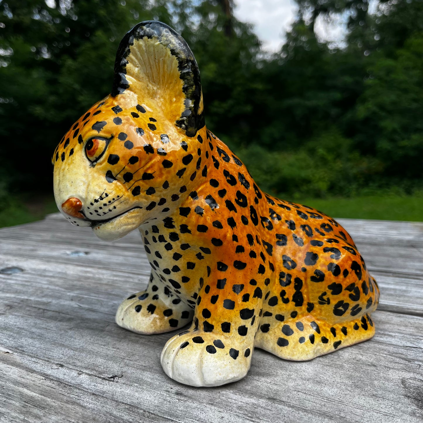 1970s Porcelain leopard cub.