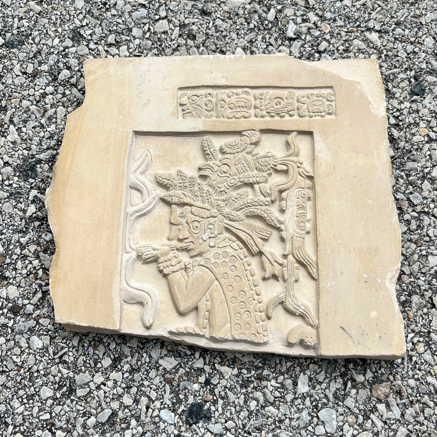 90s “King Pakal” souvenir plaque.