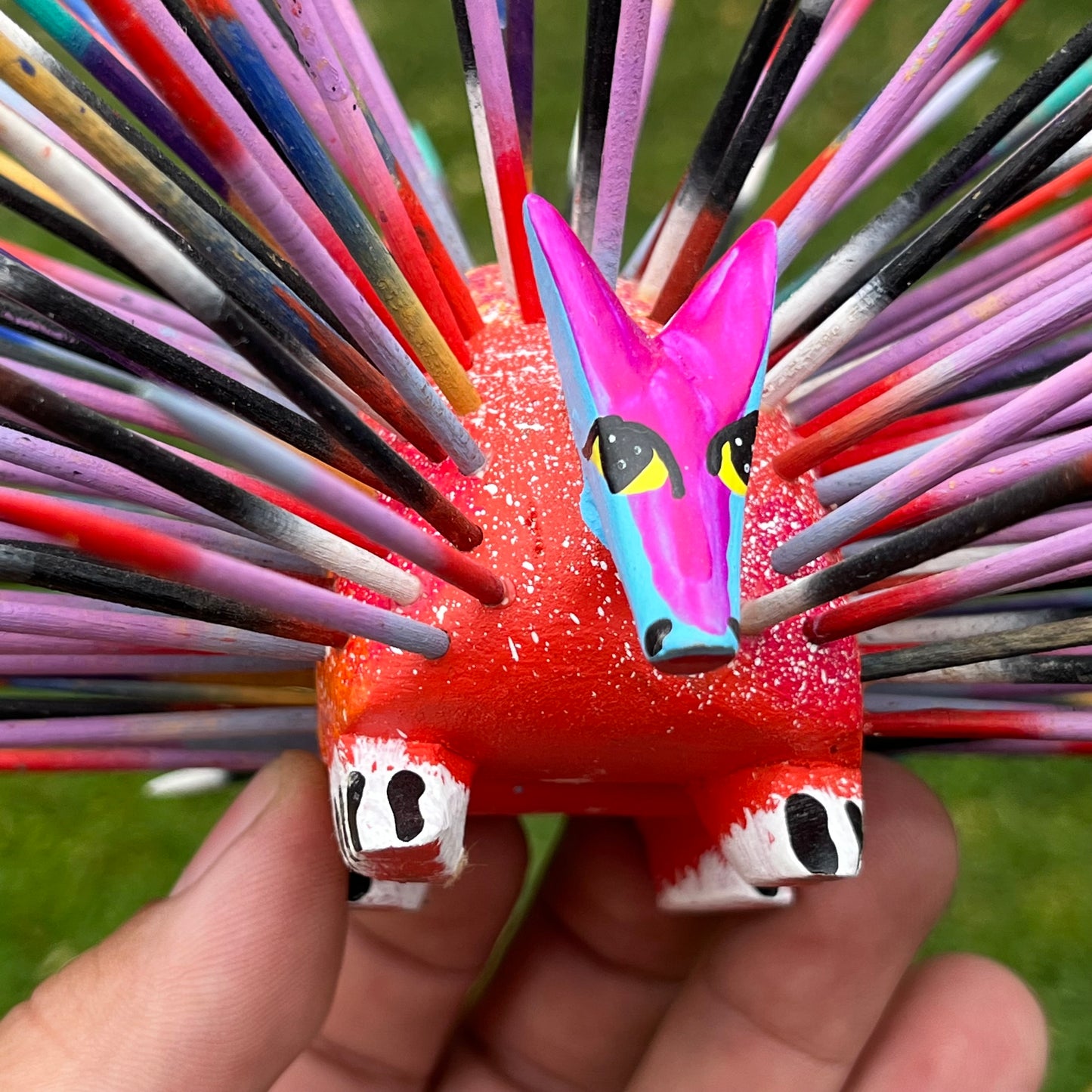 90s hand crafted Oaxacan porcupine Alebrije.