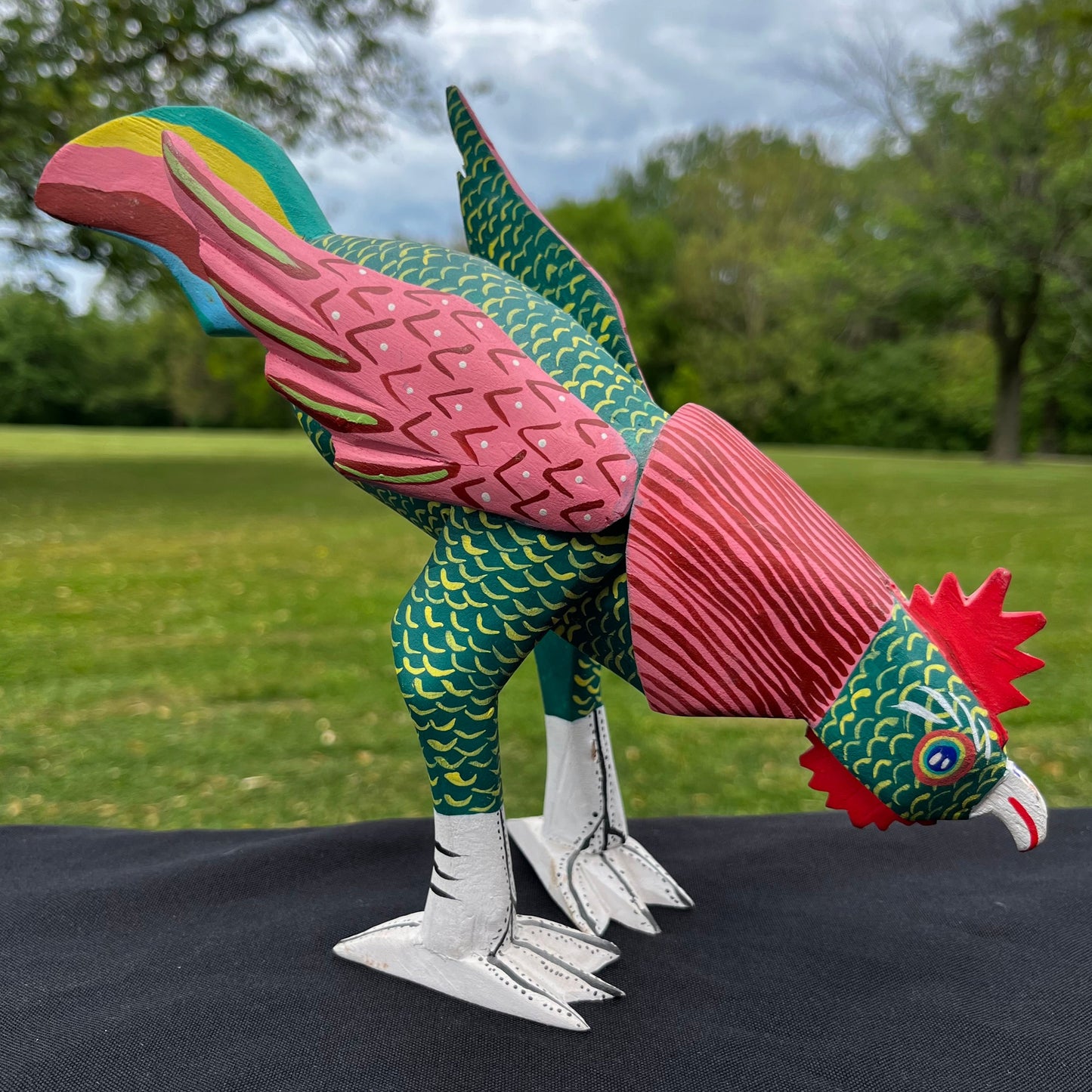 90s Hand crafted Oaxacan rooster Alebrije.