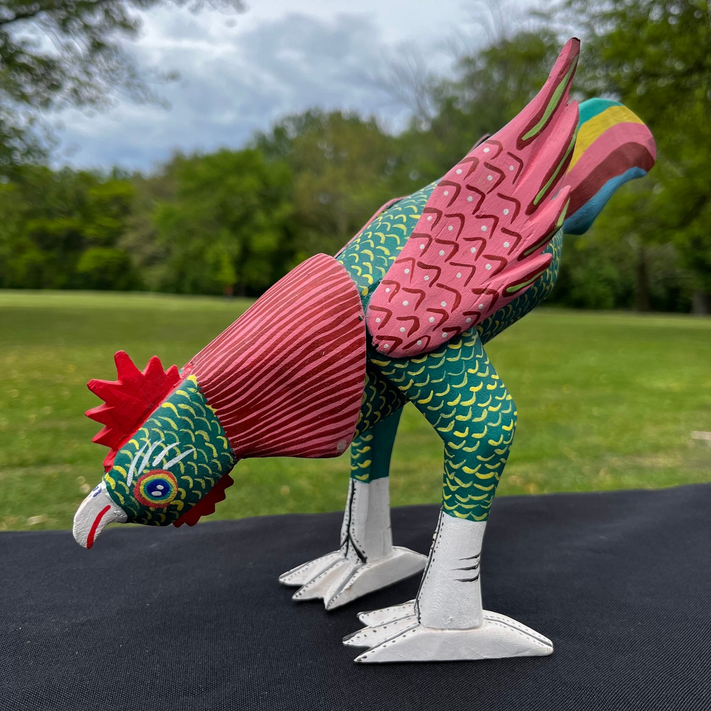 90s Hand crafted Oaxacan rooster Alebrije.