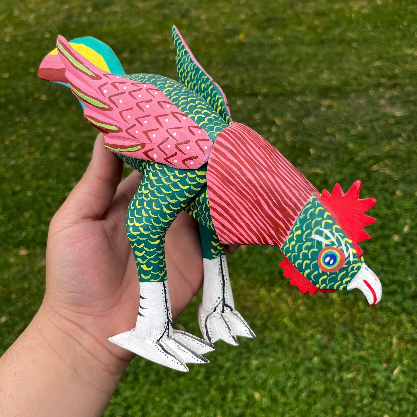 90s Hand crafted Oaxacan rooster Alebrije.