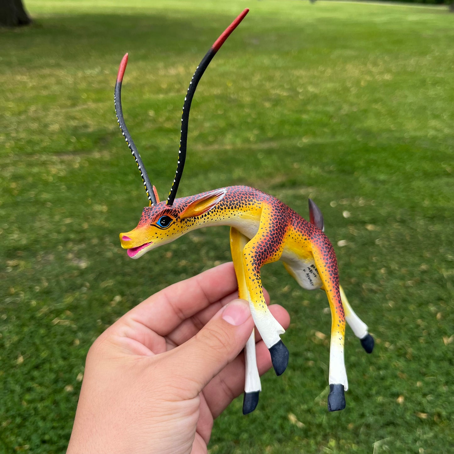 90s Hand crafted Oaxacan gazelle Alebrije.