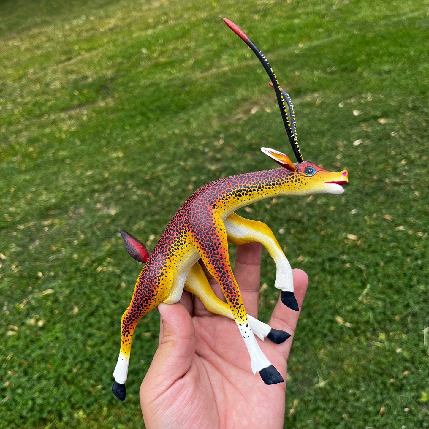 90s Hand crafted Oaxacan gazelle Alebrije.