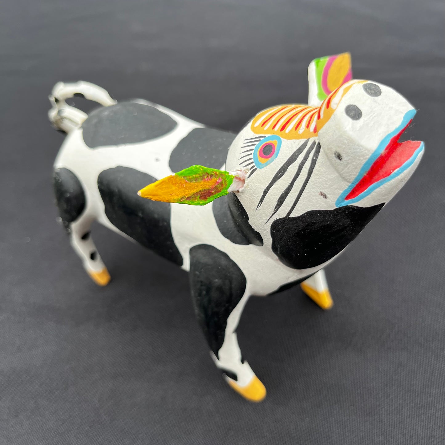 90s hand crafted Oaxacan cow Alebrije.