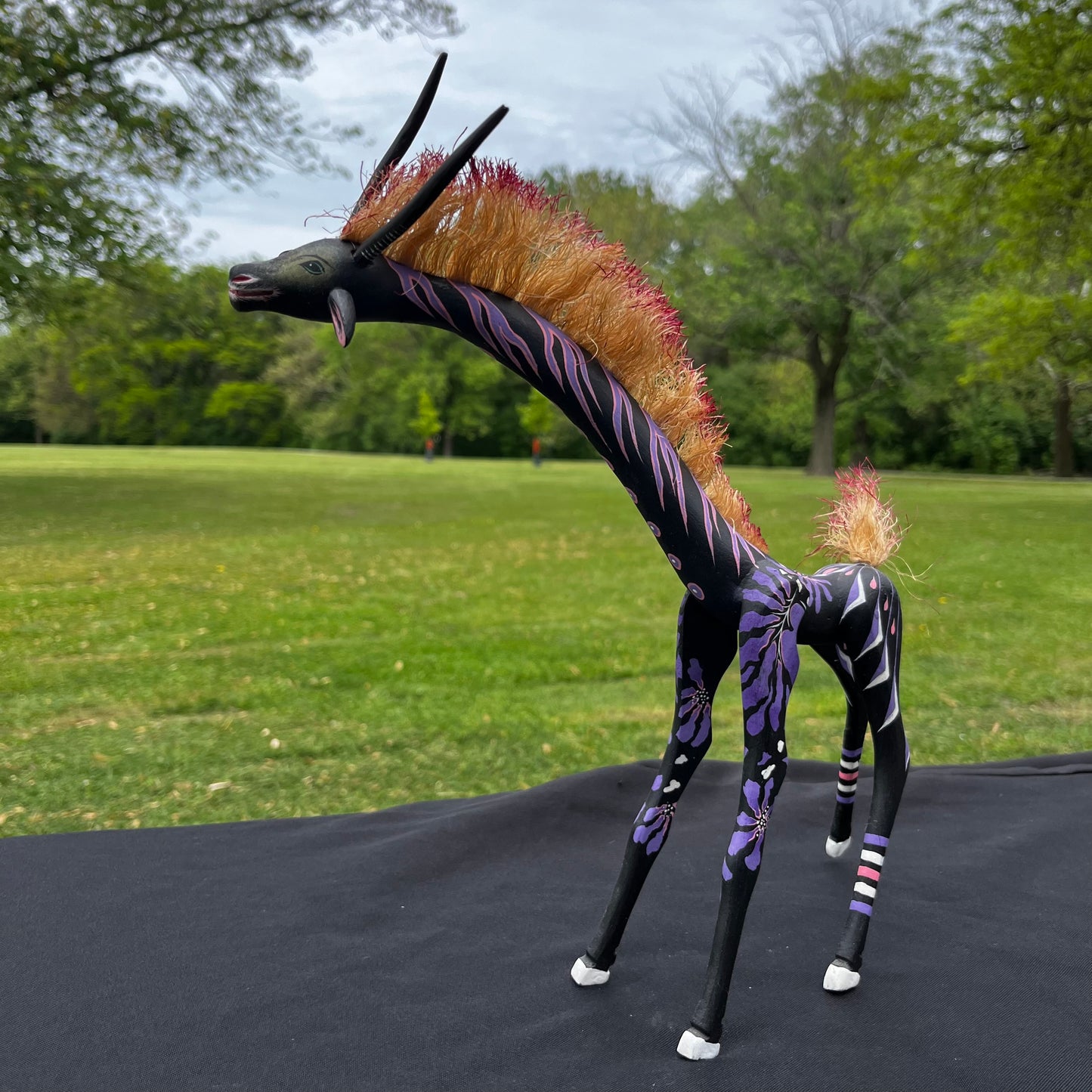 90s hand crafted Oaxacan giraffe Alebrije.