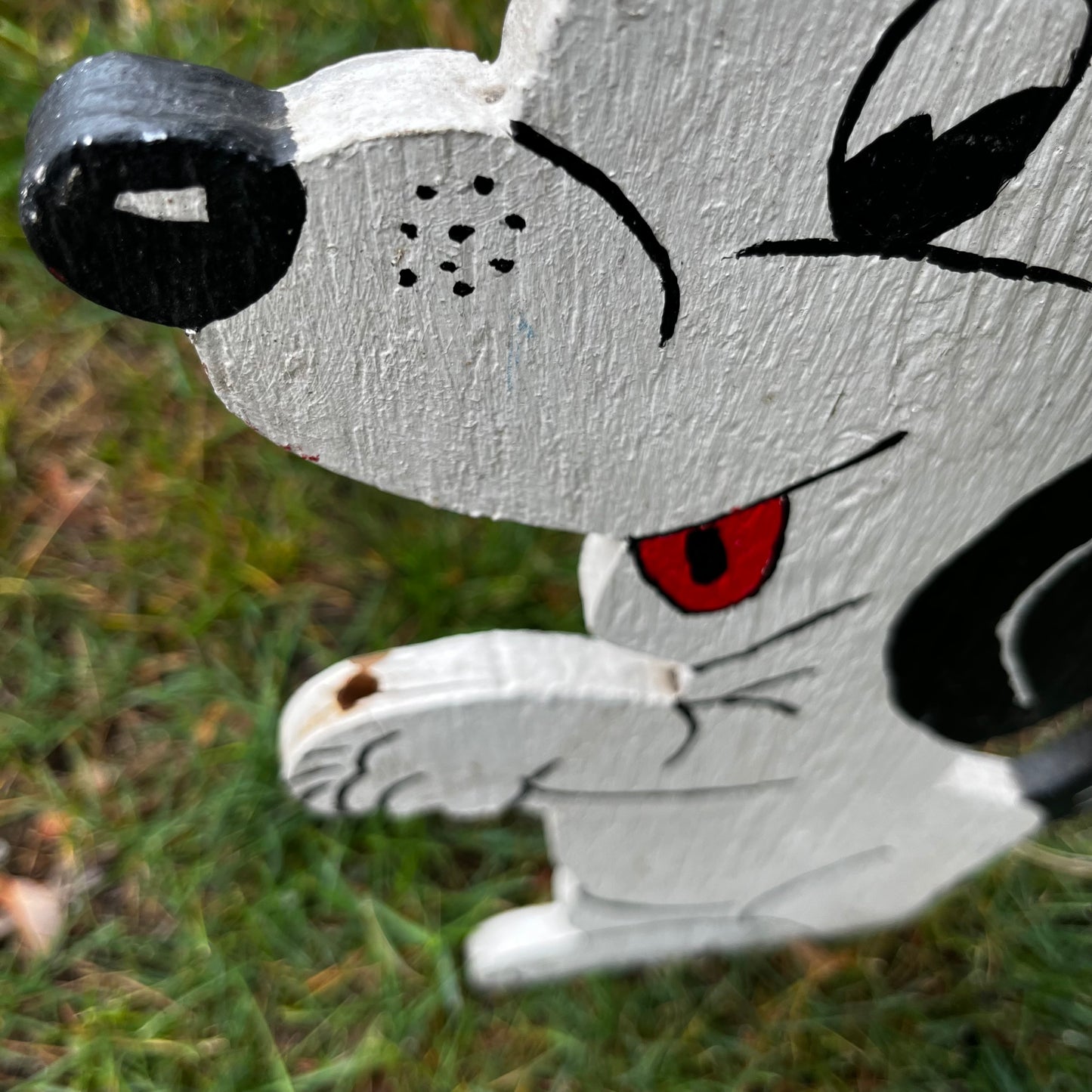 Vintage pup windmill holder.