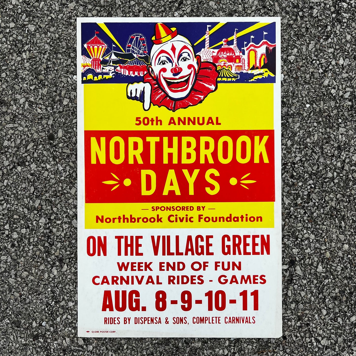 1974 Northbrook days circus clown poster.