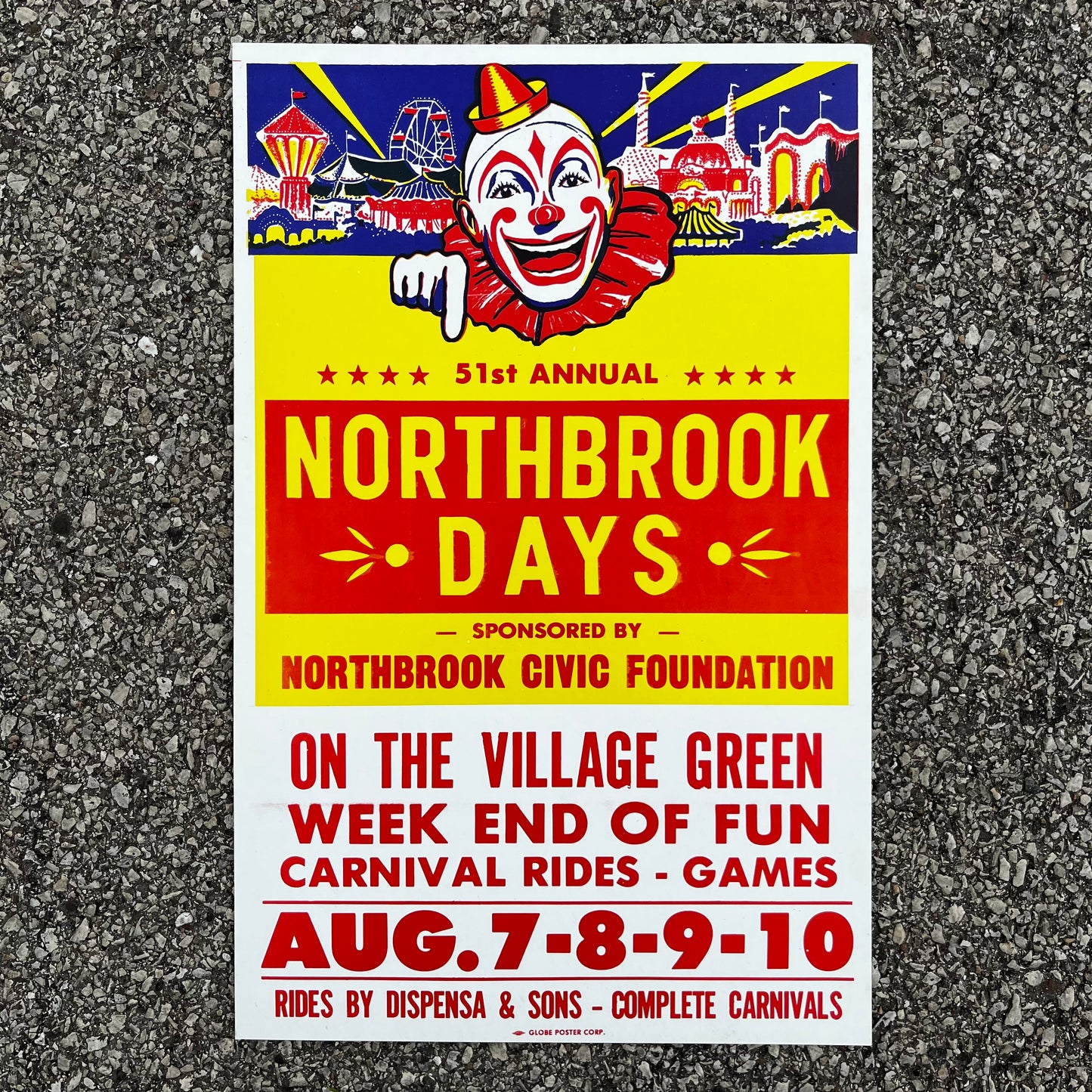 1975 Northbrook days circus clown poster.
