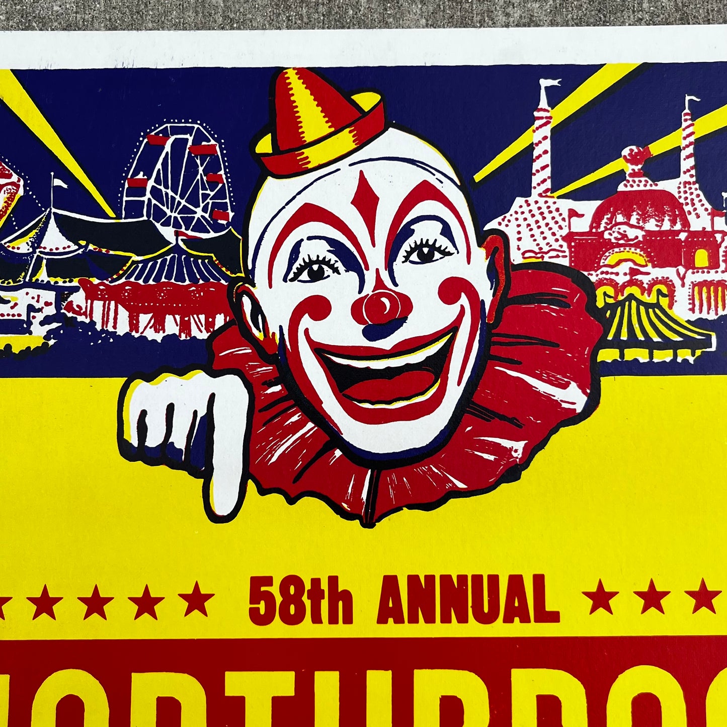 1982 Northbrook days circus clown poster.