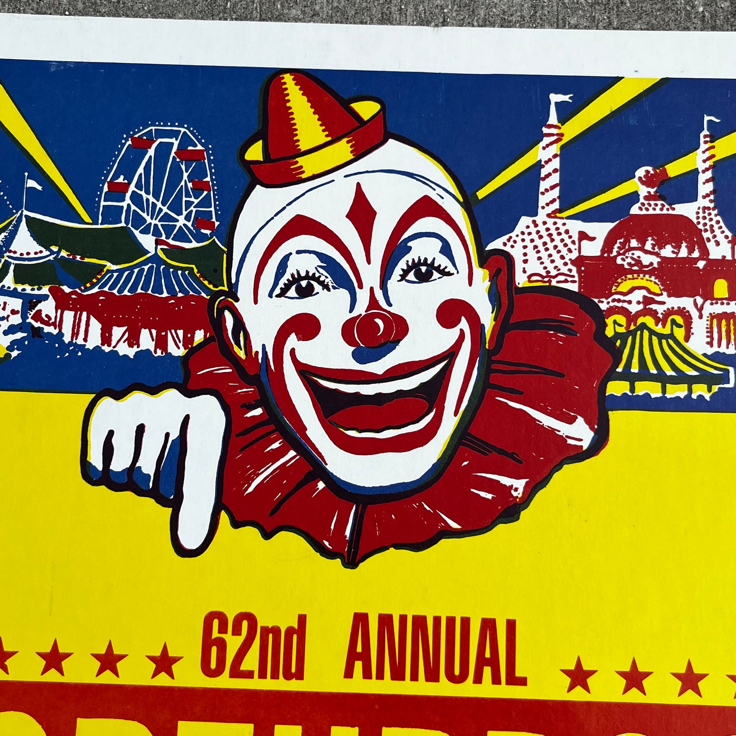 1986 Northbrook days circus clown poster.