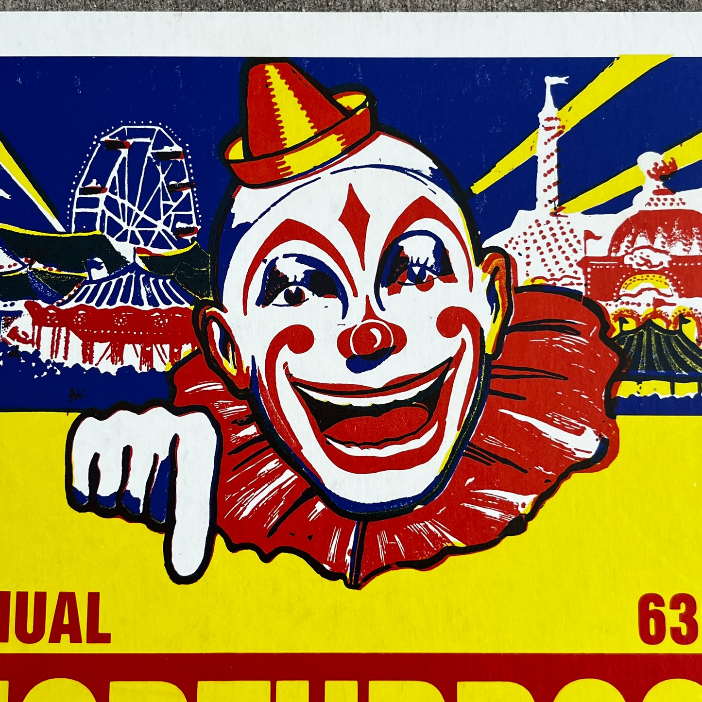1987 Northbrook days circus clown poster.