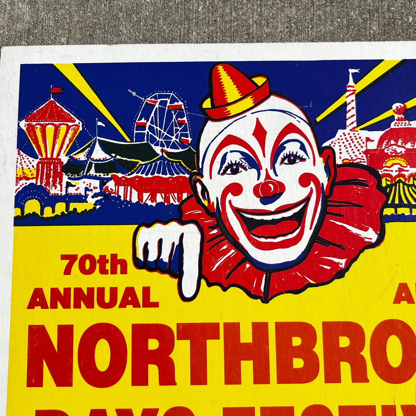 1994 Northbrook days circus clown poster.