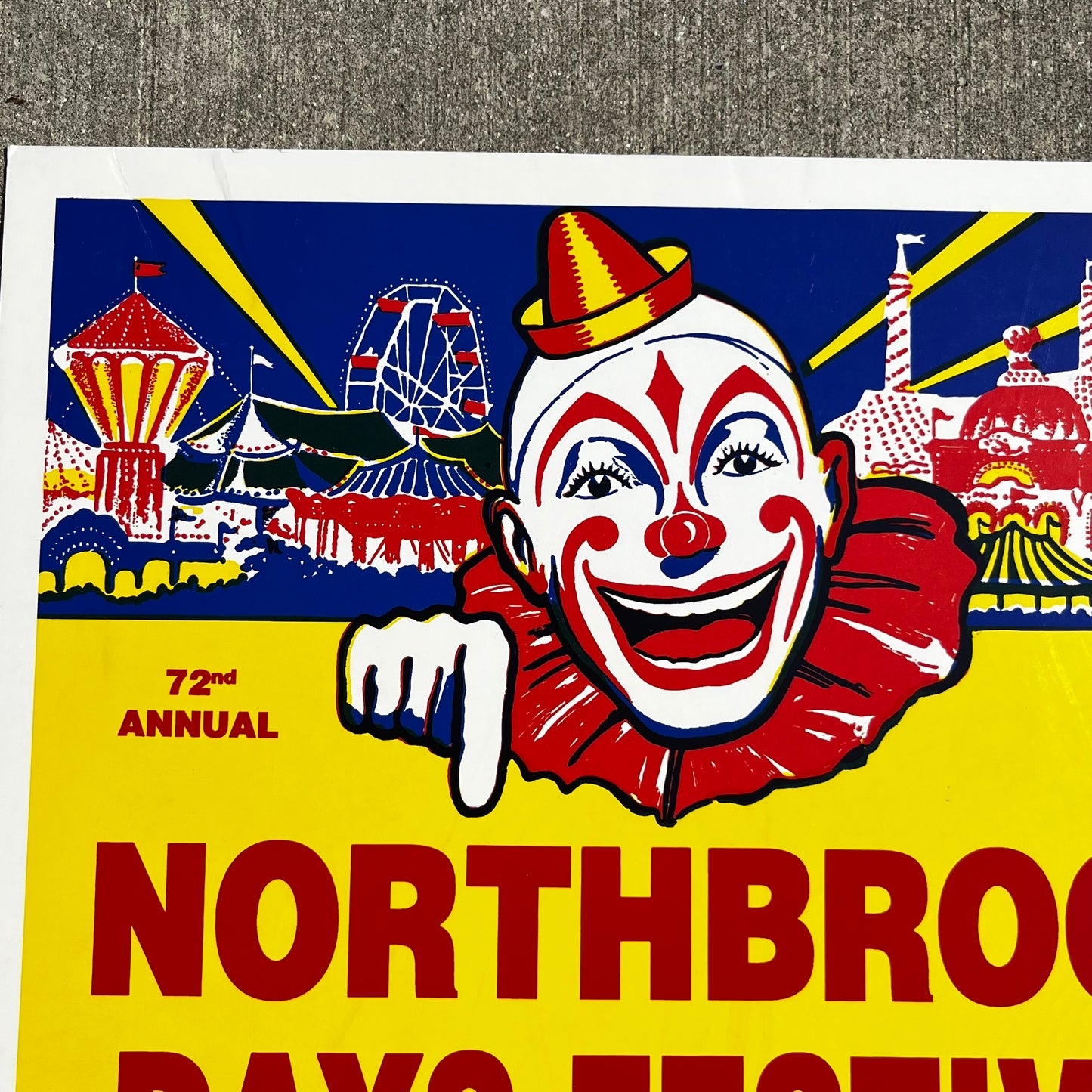 1996 Northbrook days circus clown poster.