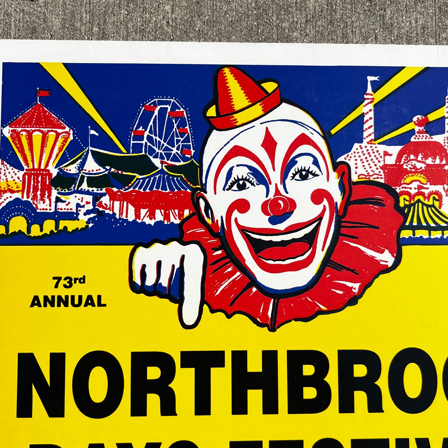 1997 Northbrook days circus clown poster.
