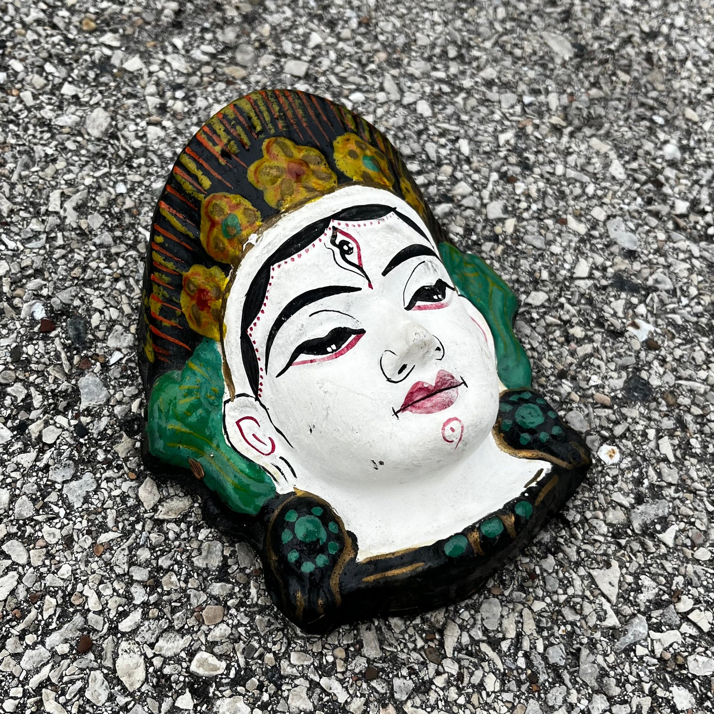 Paper Mache Sita mask.