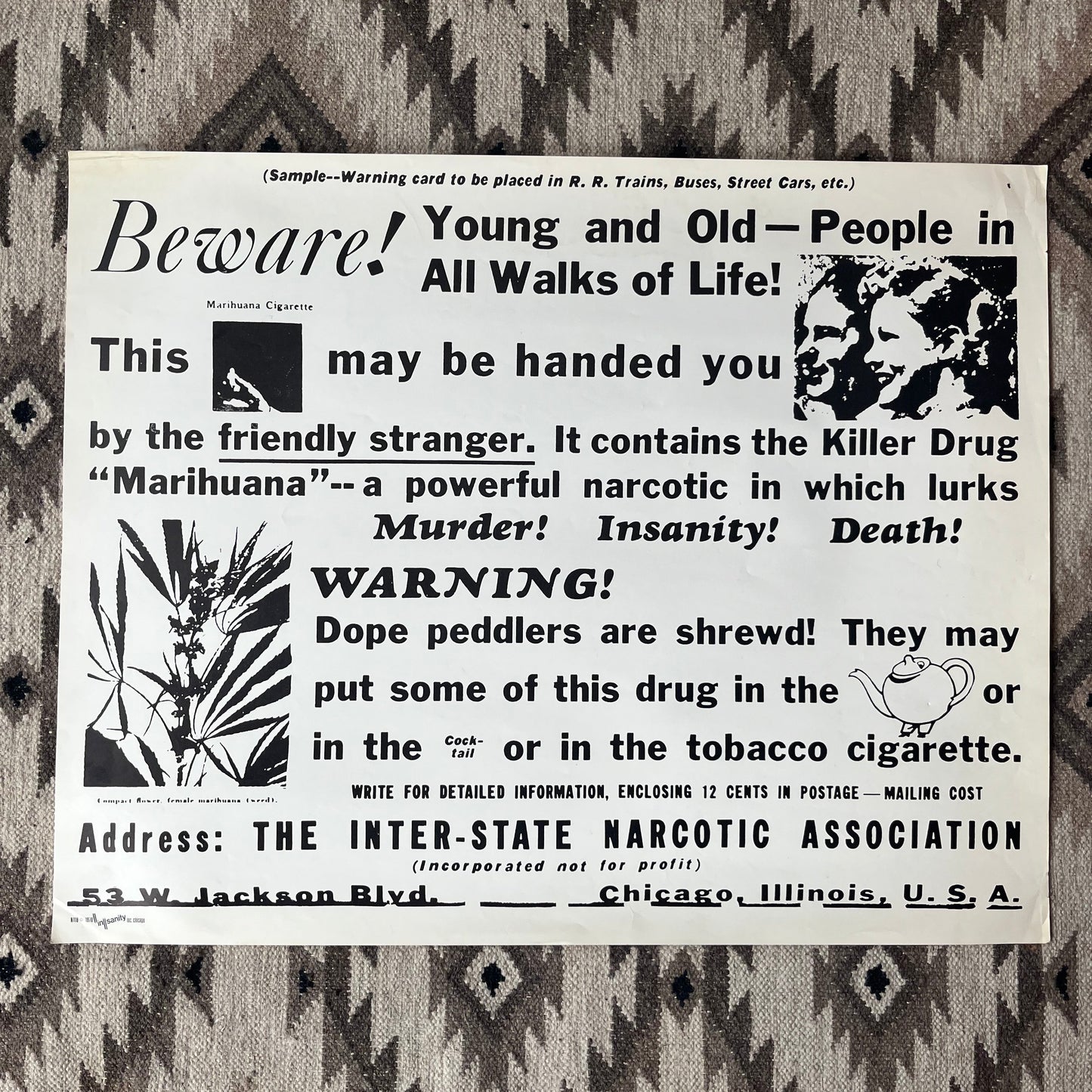 1970s insanity inc. anti marijuana ad.