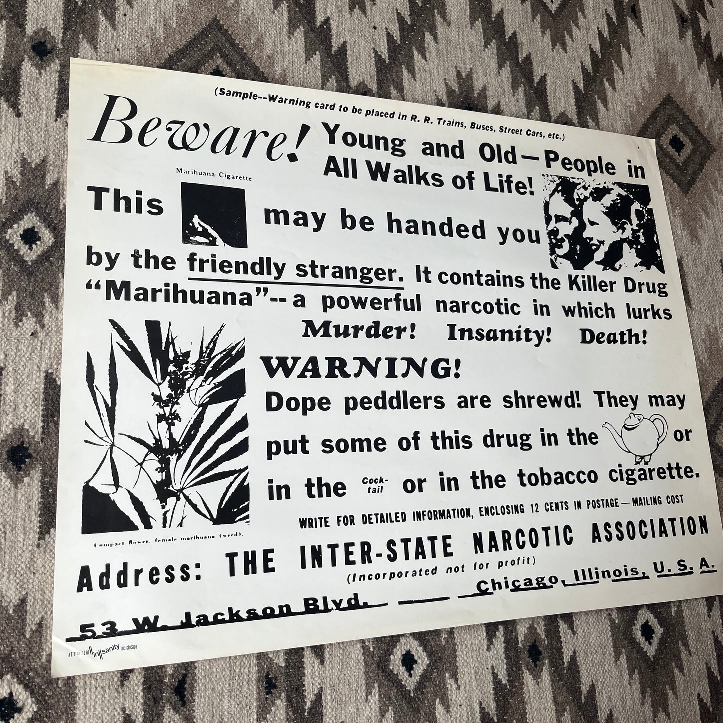1970s insanity inc. anti marijuana ad.