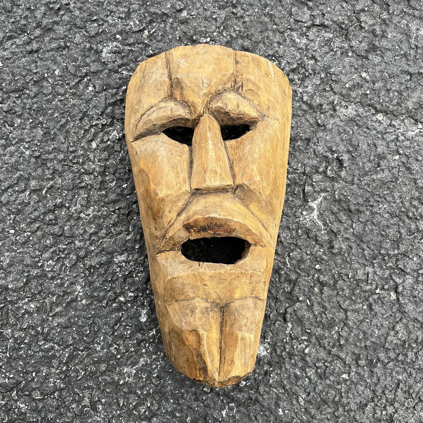 Vintage hand carved Guatemalan elder mask.